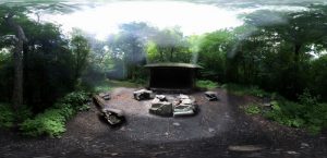 360 View of Lean-to at Devil's Kitchen Campsite